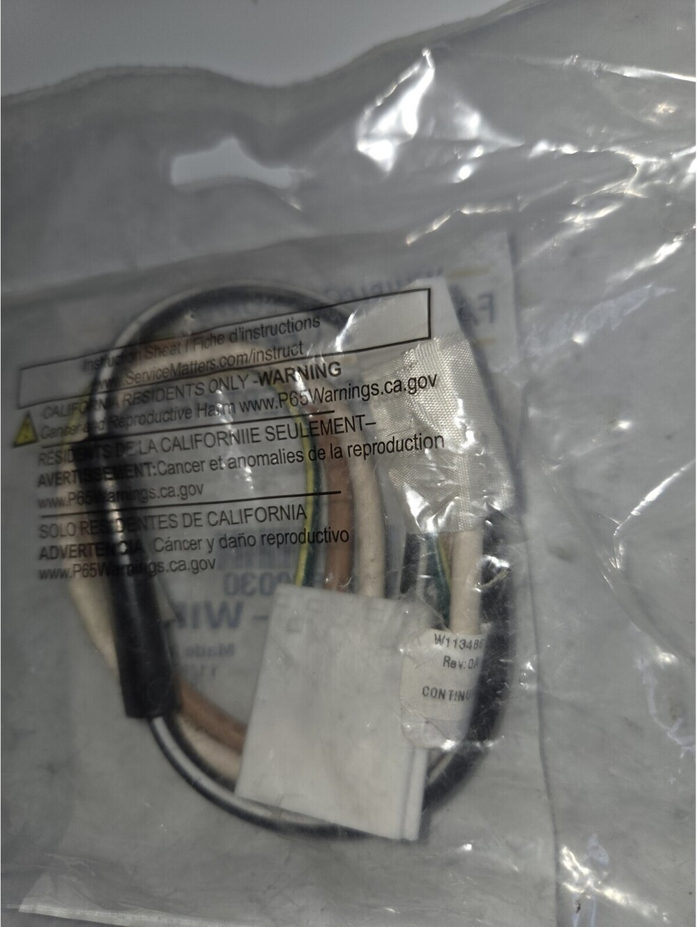 Whirlpool Refrigerator Wire Harness W11580030 A23